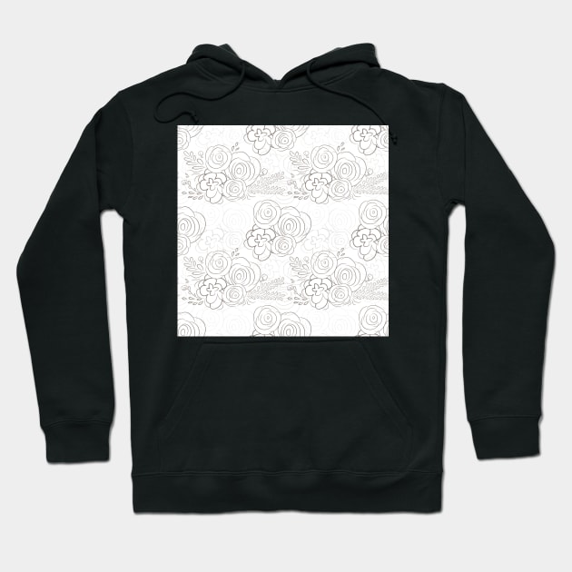 Hand drawn delicate decorative vintage seamless pattern with blossom flowers. Vector illustration Hoodie by AnaMOMarques